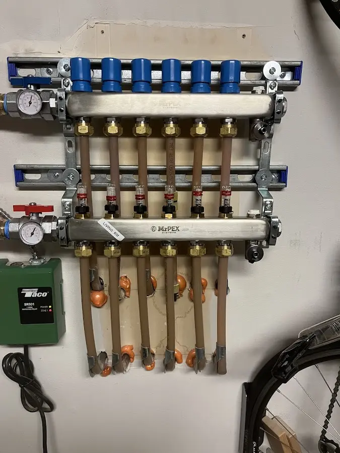 Plumber performing Gas Line Installation at a residential property in Kendall